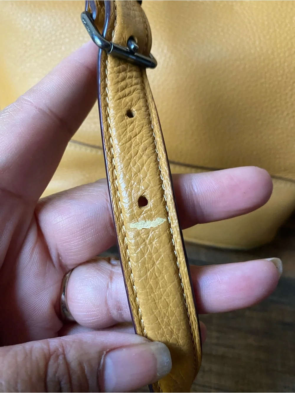 Coach Pebbled Leather Bucket Bag
